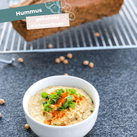 Hummus Rezept vegan gekeimte Kichererbsen
